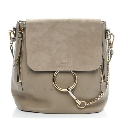 Chloe Suede Calfskin Medium Faye Backpack Motty Grey 1 of 6