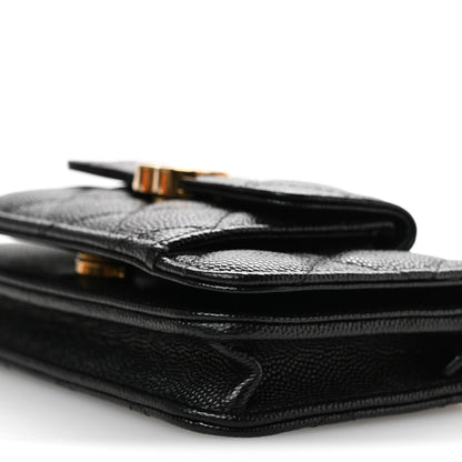 Chanel Caviar Quilted Pocket Twins Clutch With Chain Black 11 of 11