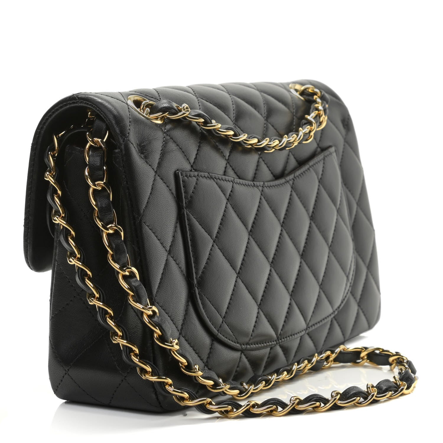 Chanel Lambskin Quilted Small Double Flap Black 2 of 14
