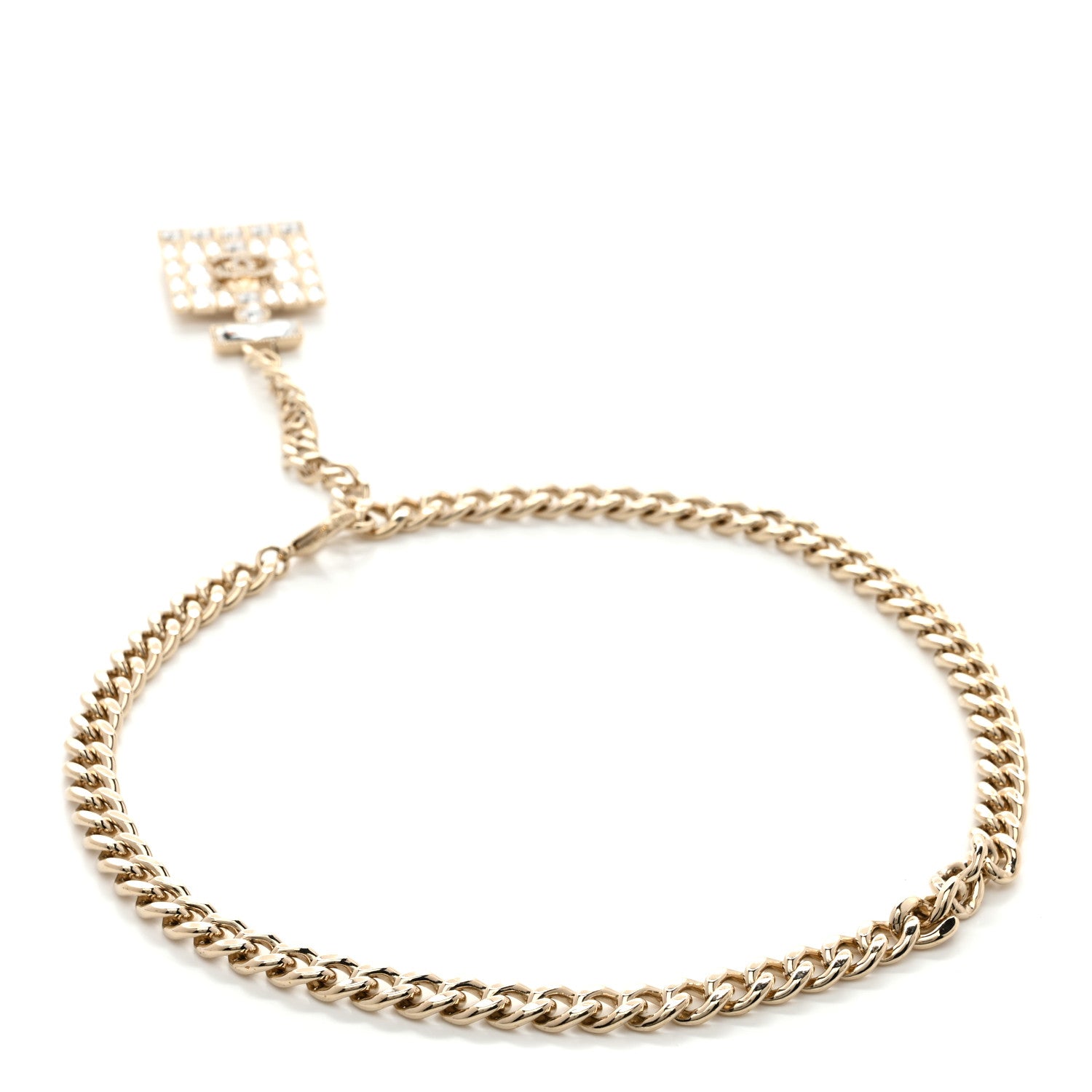 Chanel Metal Crystal CC Perfume Belt Gold 2 of 5