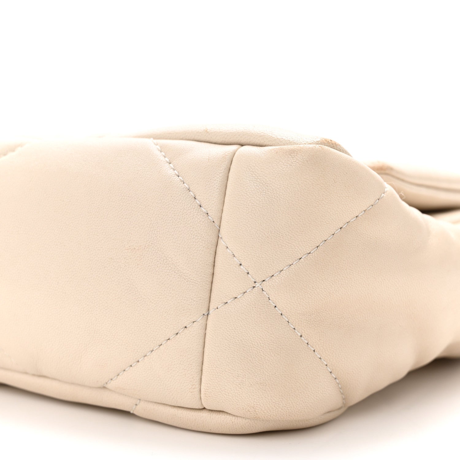 Chanel Goatskin Quilted Medium Chanel 19 Flap Beige 10 of 13