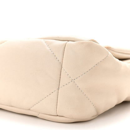 Chanel Goatskin Quilted Medium Chanel 19 Flap Beige 10 of 13
