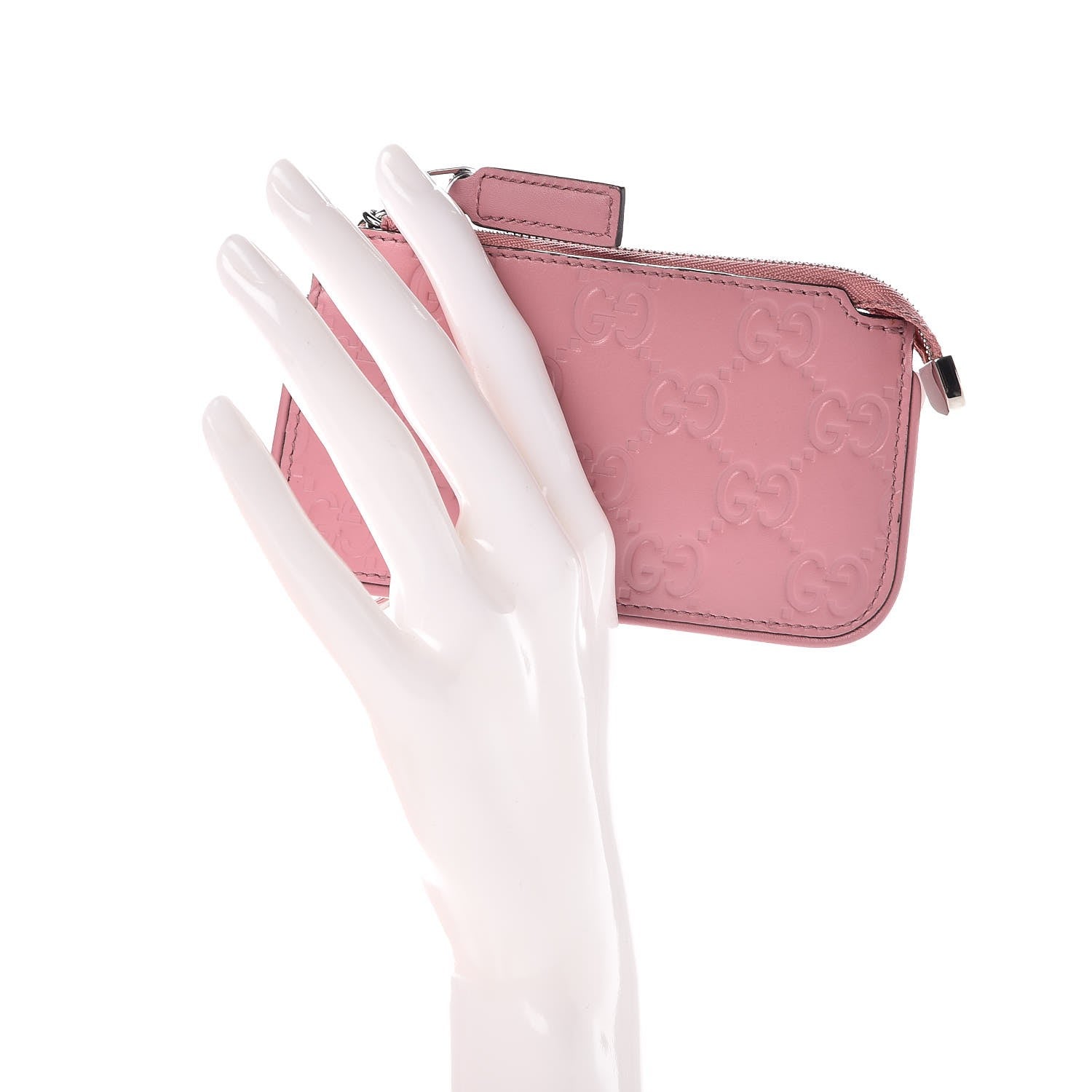 Gucci Guccissima Signature Key Case Carmine Rose 2 of 7