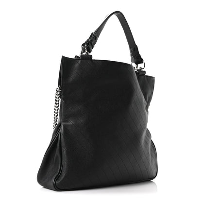 Gucci Sakai Be Green Calfskin Diagonal Stitched Medium Blondie Tote Black 3 of 10