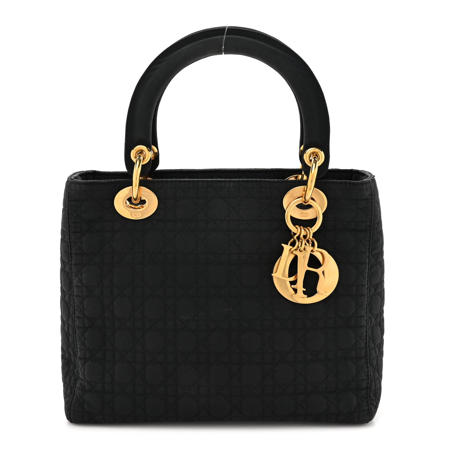 Christian Dior Nylon Cannage Medium Lady Dior Black 1 of 13