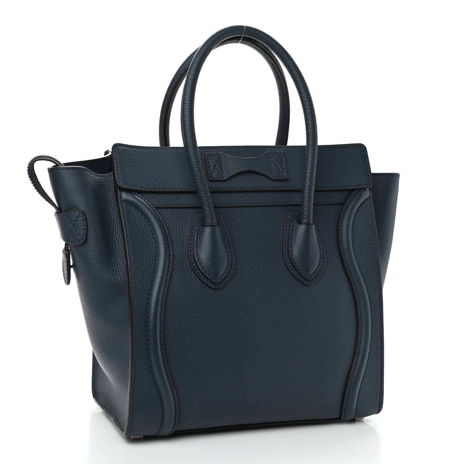 Celine Drummed Calfskin Micro Luggage Orage 3 of 10