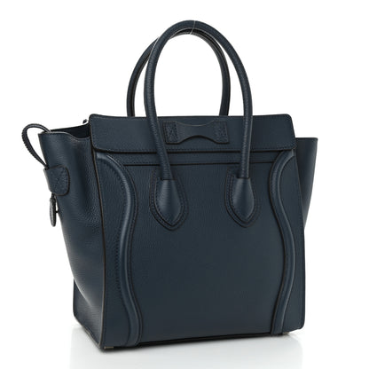 Celine Drummed Calfskin Micro Luggage Orage 3 of 10
