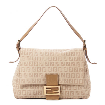 Fendi Zucchino Vitello Mama Baguette Beige Tortora 1 of 9