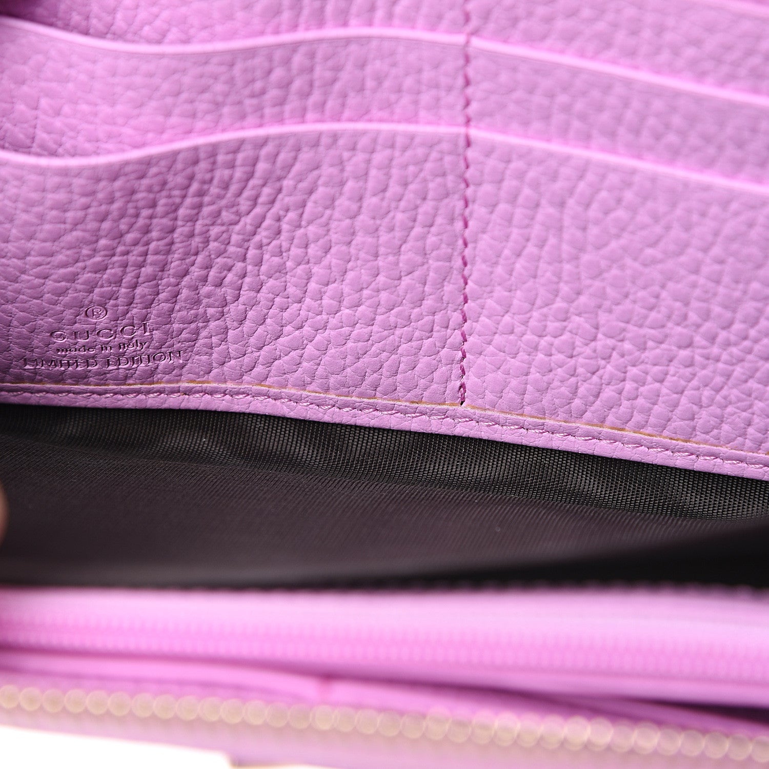 Gucci Dollar Calfskin GG Marmont Bosco Zip Around Wallet Malva 6 of 7