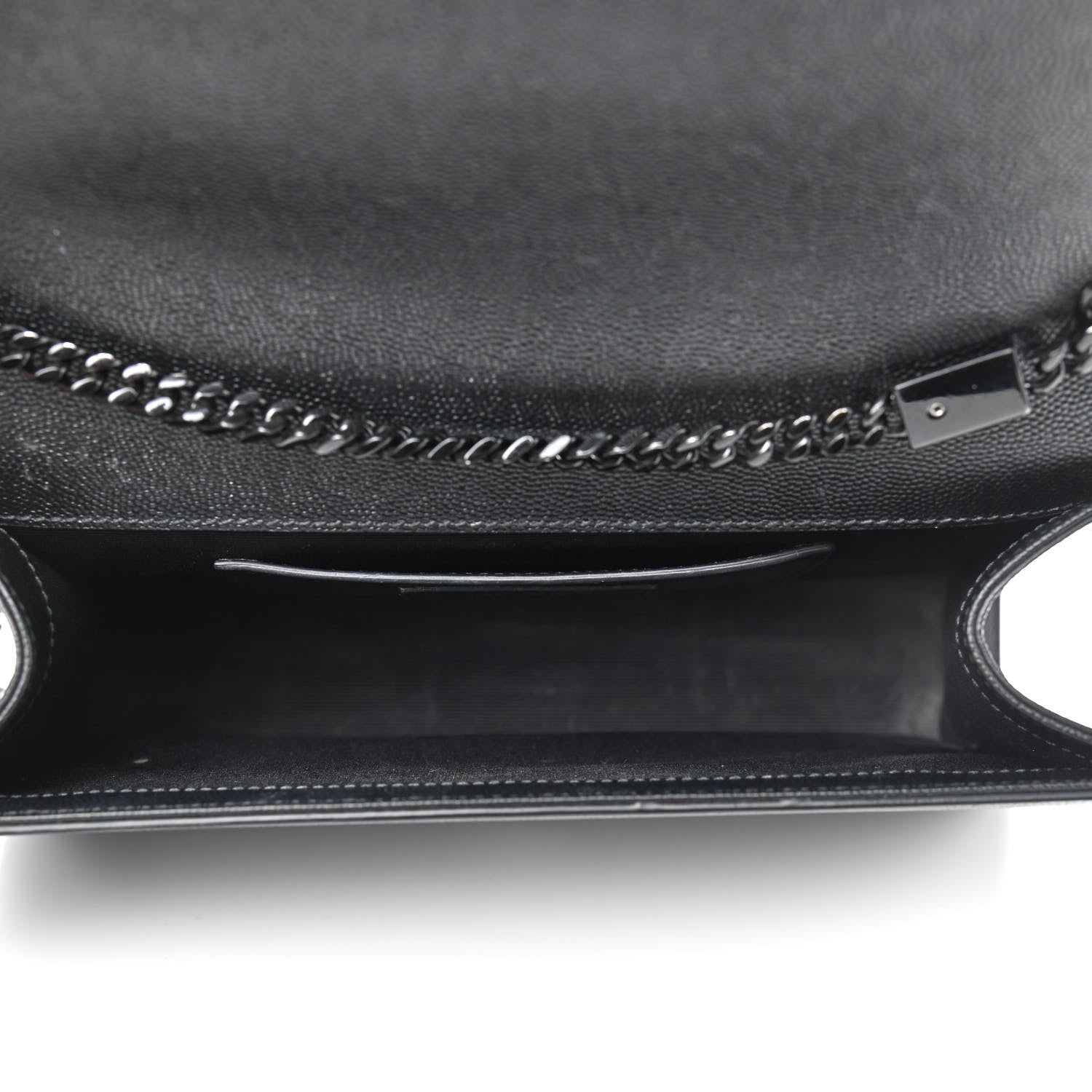 Saint Laurent Grain De Poudre Medium Classic Monogram Kate Satchel Black 5 of 10