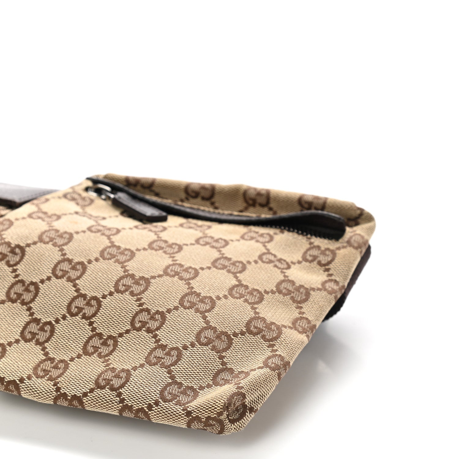 Gucci GG Monogram Double Pocket Belt Bag Dark Brown 10 of 11