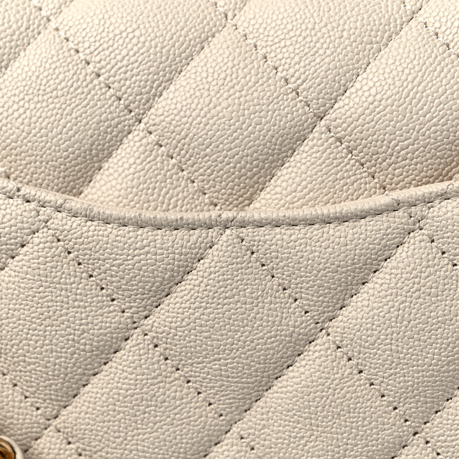 Chanel Caviar Quilted Mini Top Handle Rectangular Flap Beige 10 of 12