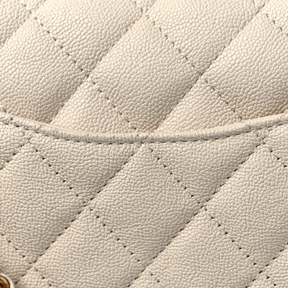 Chanel Caviar Quilted Mini Top Handle Rectangular Flap Beige 10 of 12