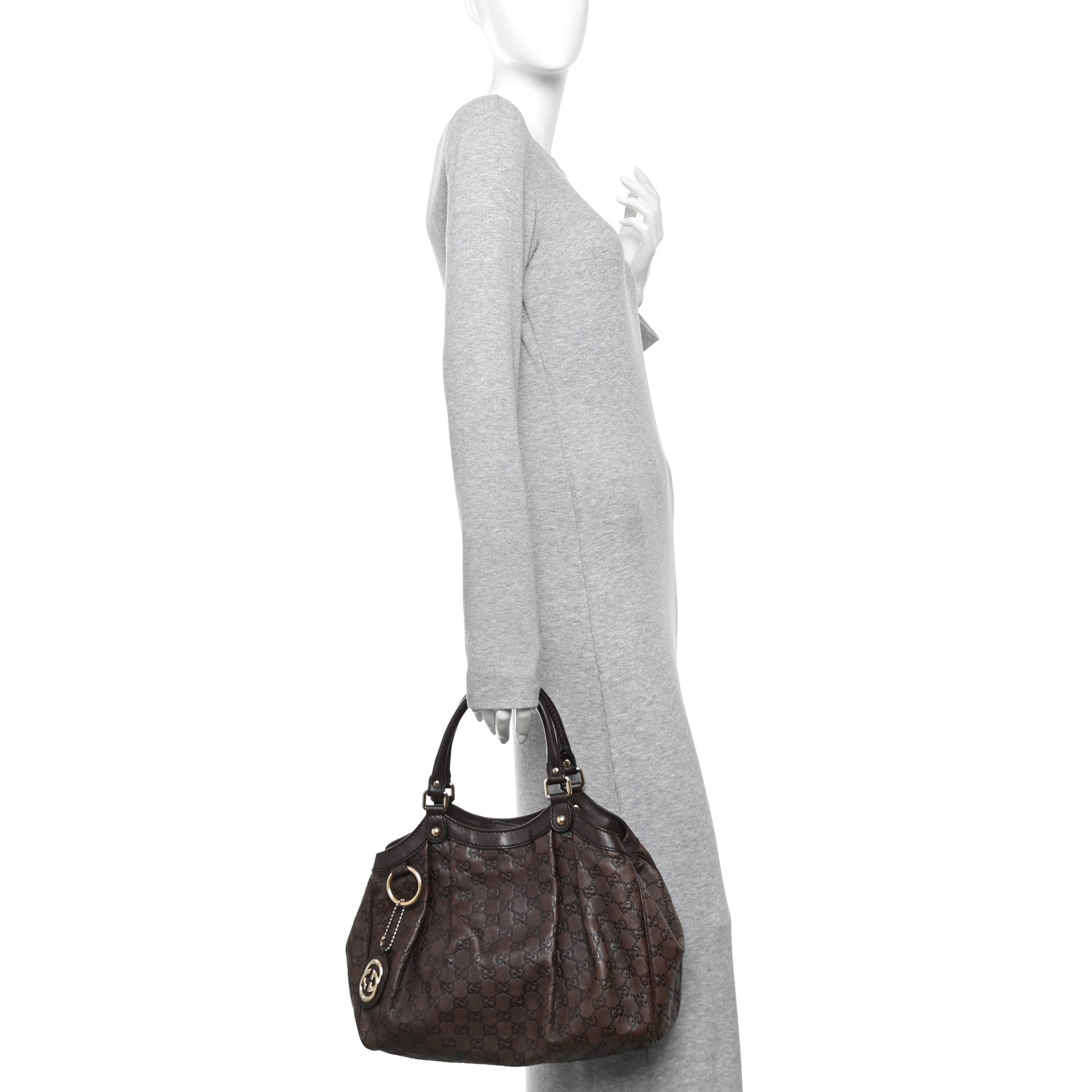 Gucci Guccissima Medium Sukey Tote  Chocolate 2 of 10