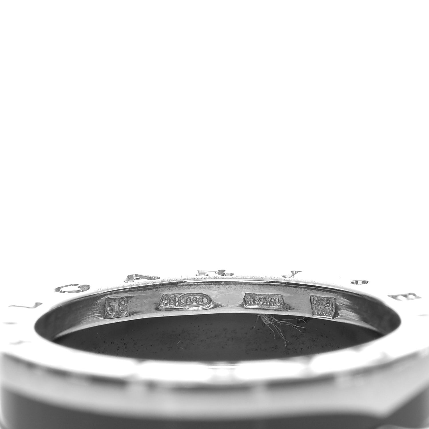 Bulgari Sterling Silver Ceramic Save The Children One-Band Ring 58 8.25 6 of 6
