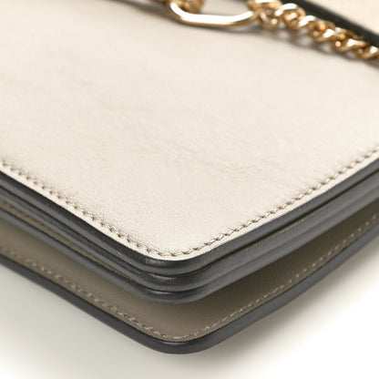 Chloe Calfskin Suede Medium Faye Shoulder Bag Motty Grey 9 of 10