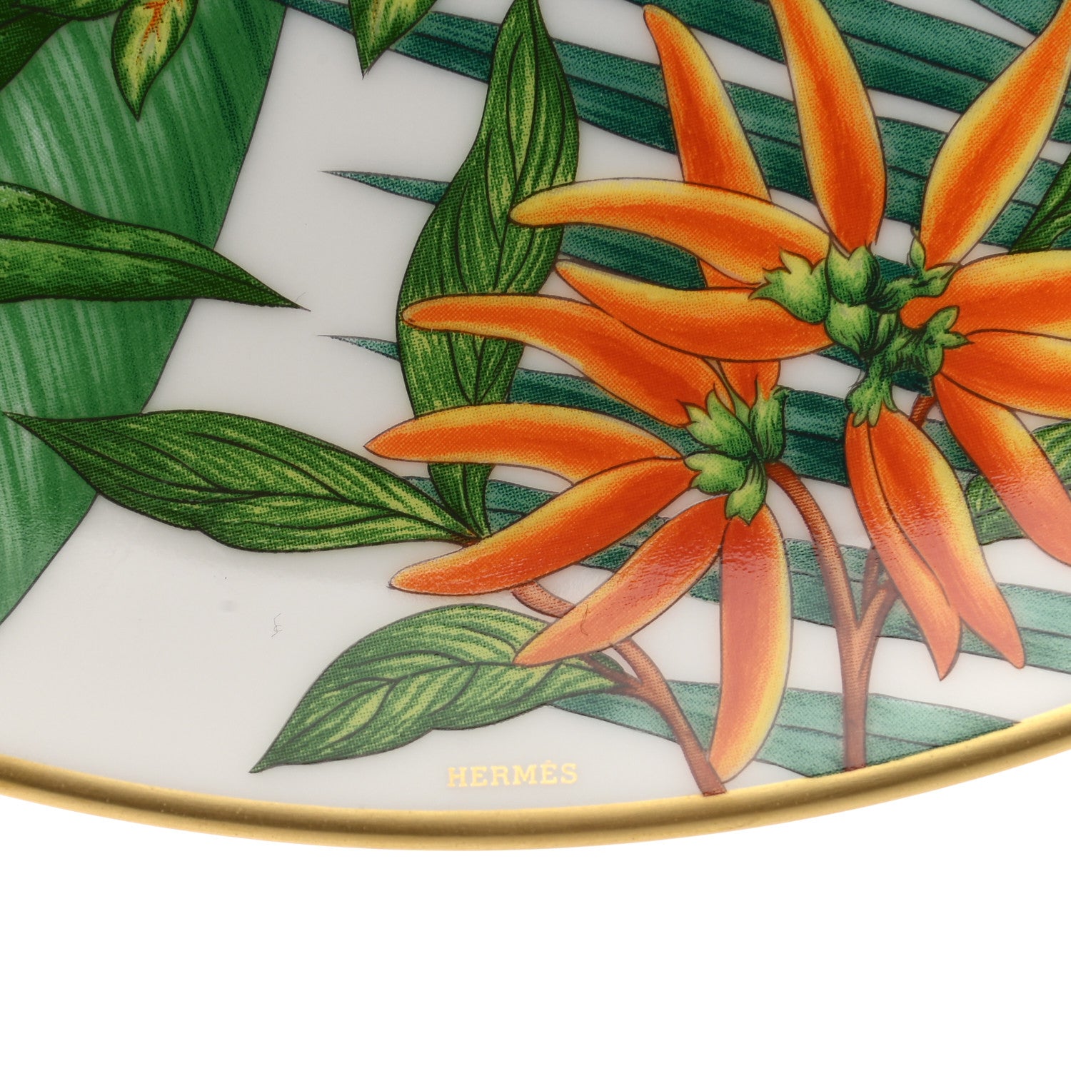 Hermes Porcelain Passifolia Dessert Plate N°1 Set of 2 6 of 8