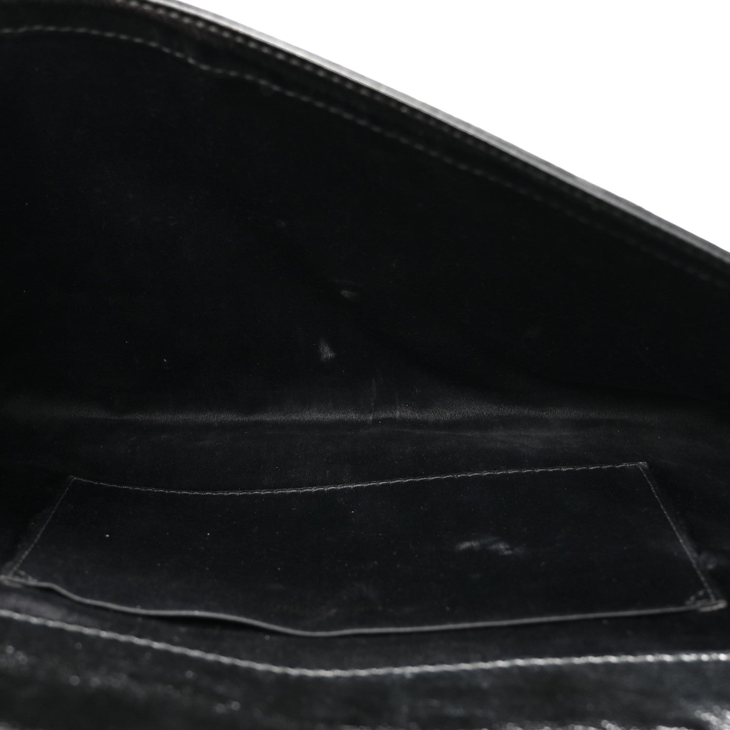 Saint Laurent Textured Patent Monogram Large Belle De Jour Clutch Black 5 of 10