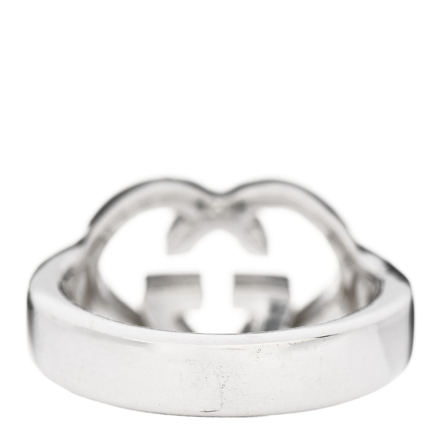 Sterling Silver Britt Interlocking G Heart Ring 55 7.25