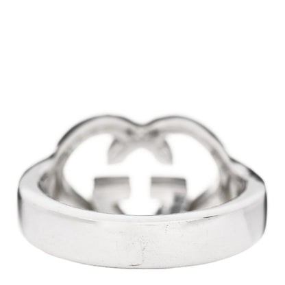 Gucci Sterling Silver Britt Interlocking G Heart Ring 55 7.25 3 of 6