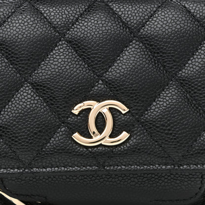 Chanel Caviar Quilted Business Affinity Clutch With Chain Black 8 of 11