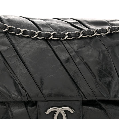 Chanel Glazed Calfskin Twisted Maxi Flap Black 8 of 13