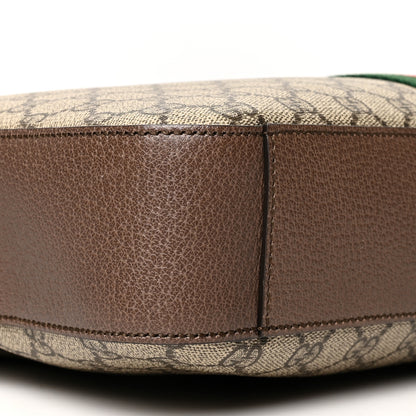 Gucci GG Supreme Monogram Textured Calfskin Web Medium Ophidia Briefcase Beige Ebony New Acero 10 of 11