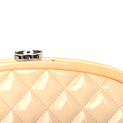 Chanel Patent Quilted Timeless Clutch Beige 10 of 11