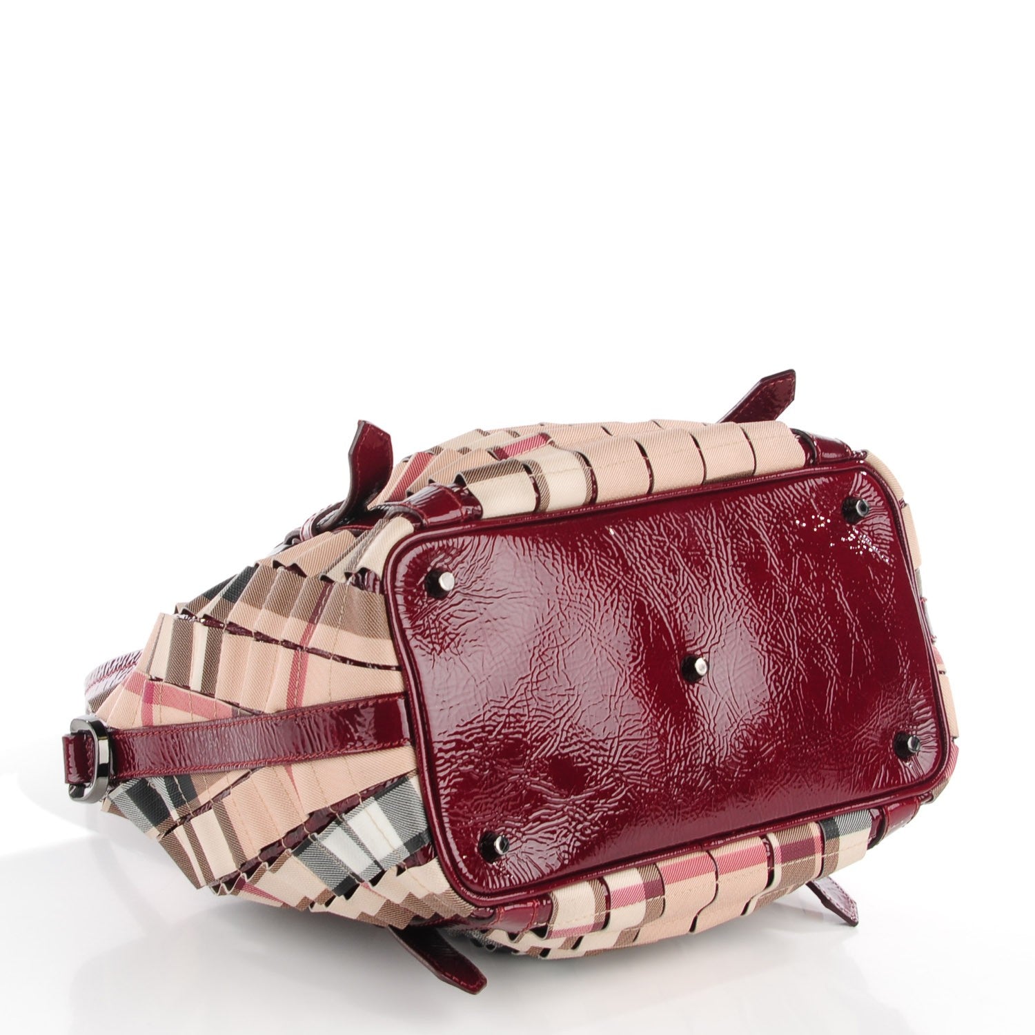 Burberry Nova Check Ruffled Small Lowry Red 4 of 8