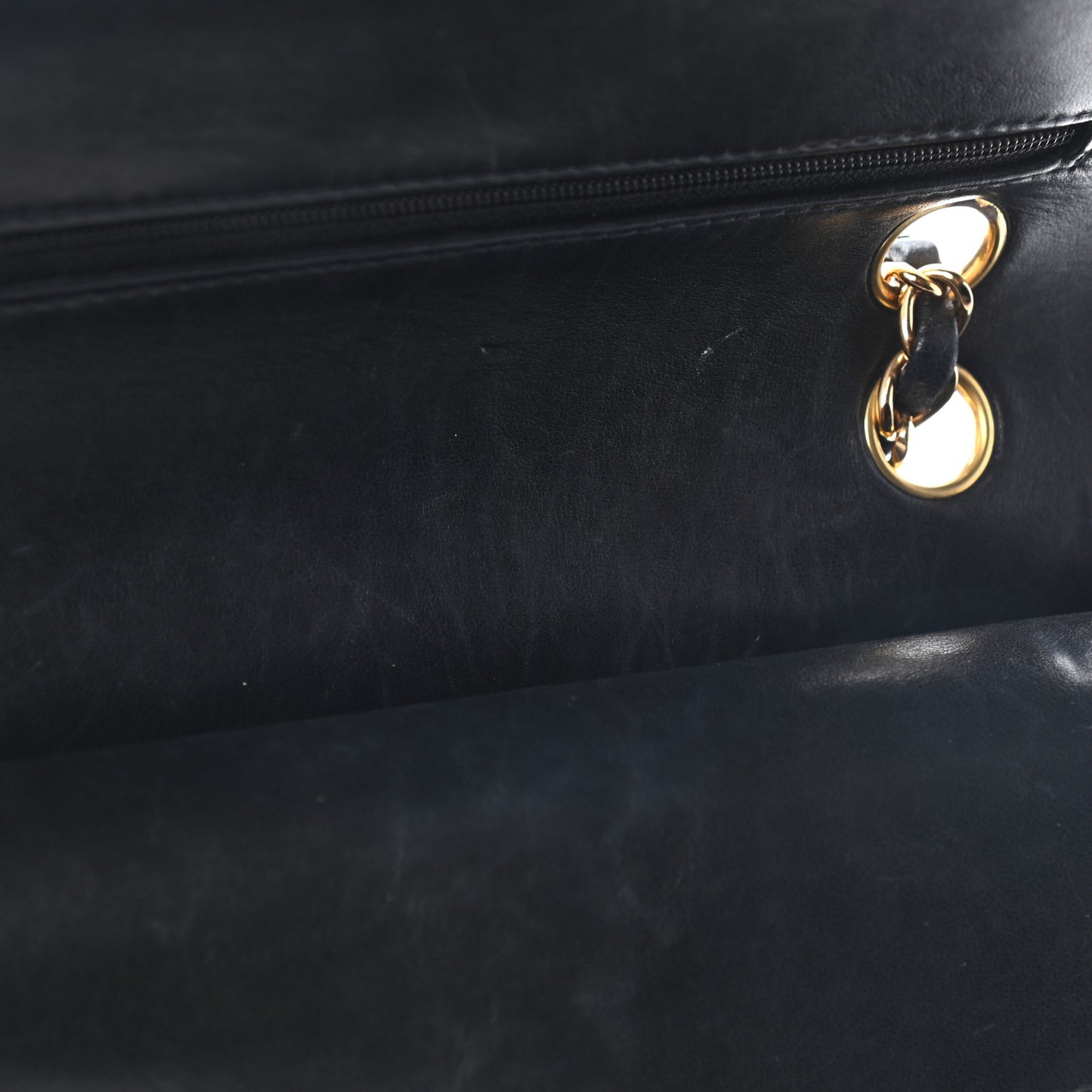 Lambskin Quilted Small Double Flap Black