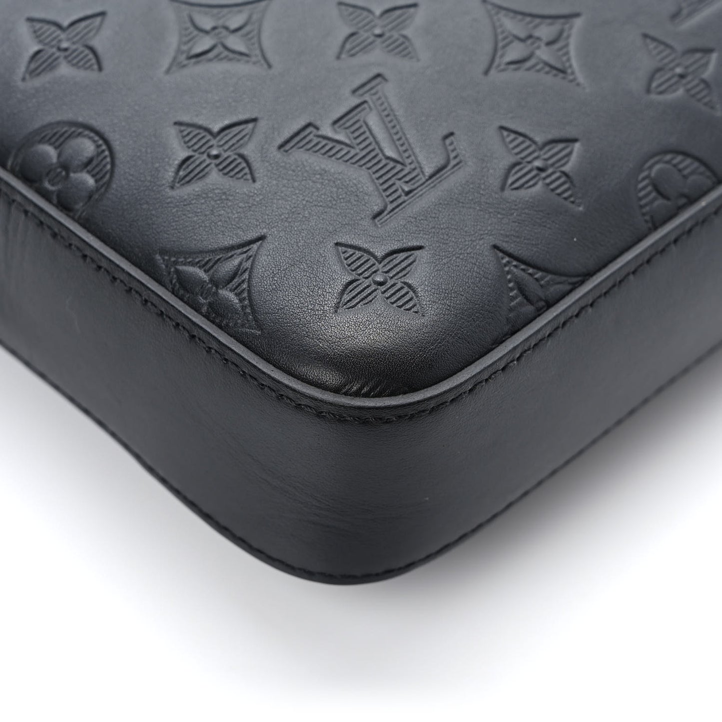 Calfskin Monogram Shadow Duo Messenger Black