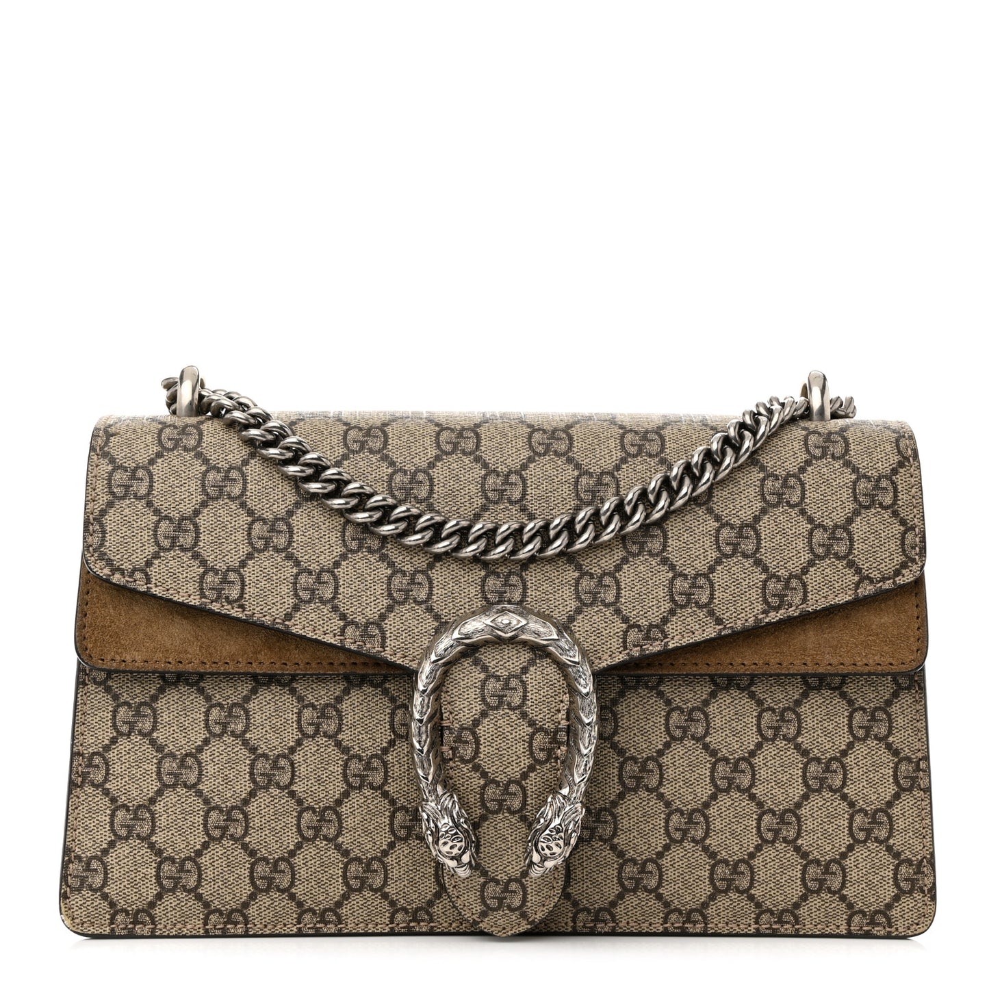 GG Supreme Monogram Small Dionysus Shoulder Bag Taupe