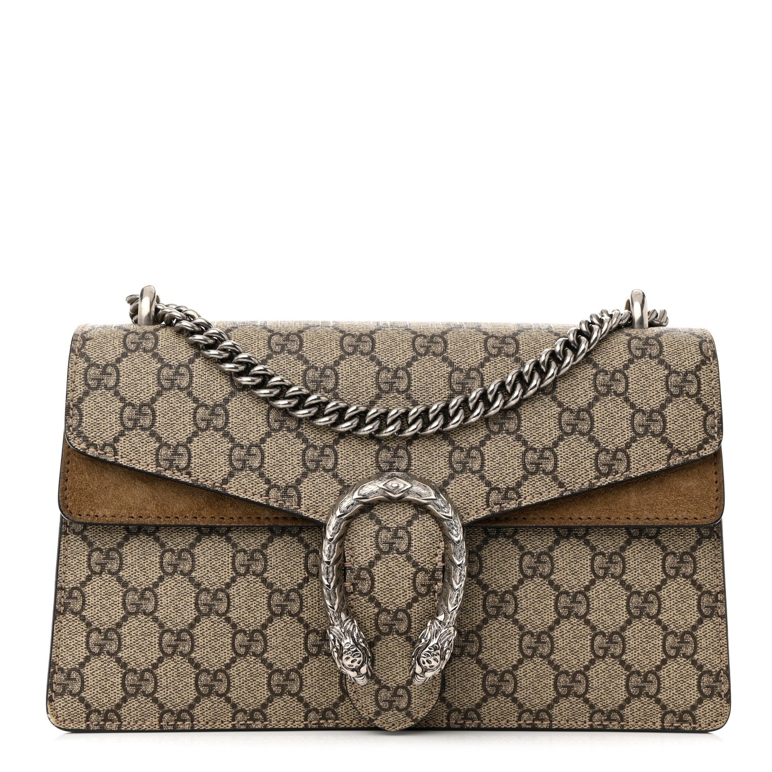 Gucci GG Supreme Monogram Small Dionysus Shoulder Bag Taupe 1 of 16