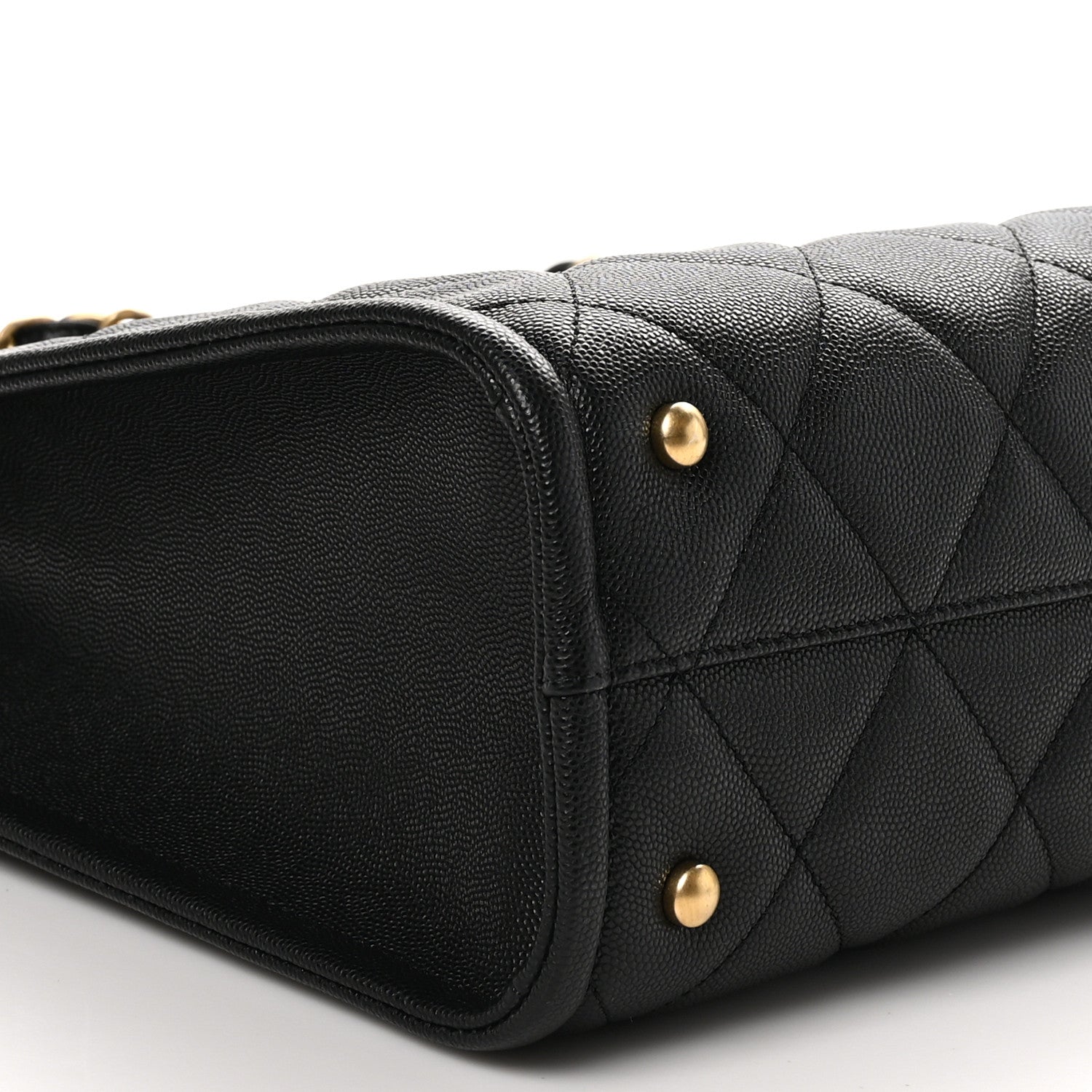 Chanel Caviar Quilted Chain Large Shopping Tote With Coin Purse Black 9 of 10