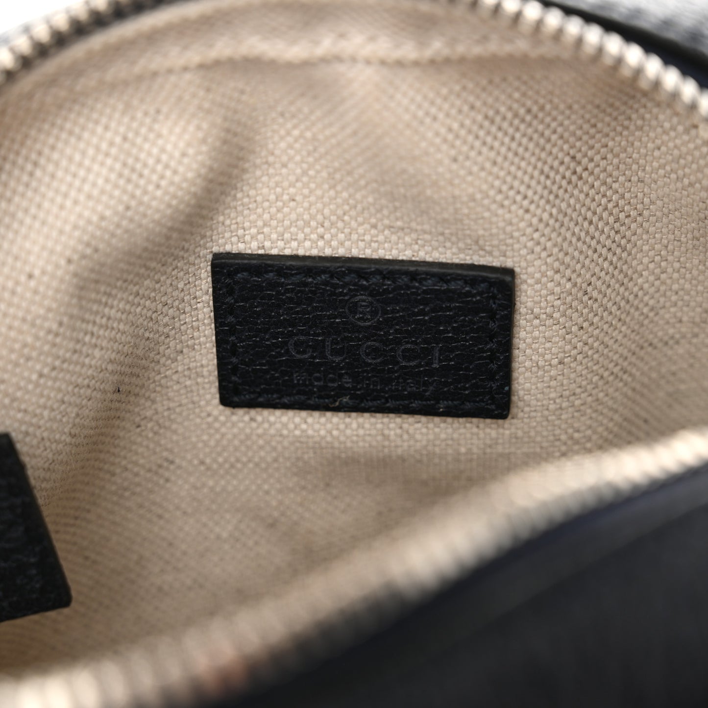 GG Supreme Monogram Textured Calfskin Web Mini Ophidia Messenger Beige Blue