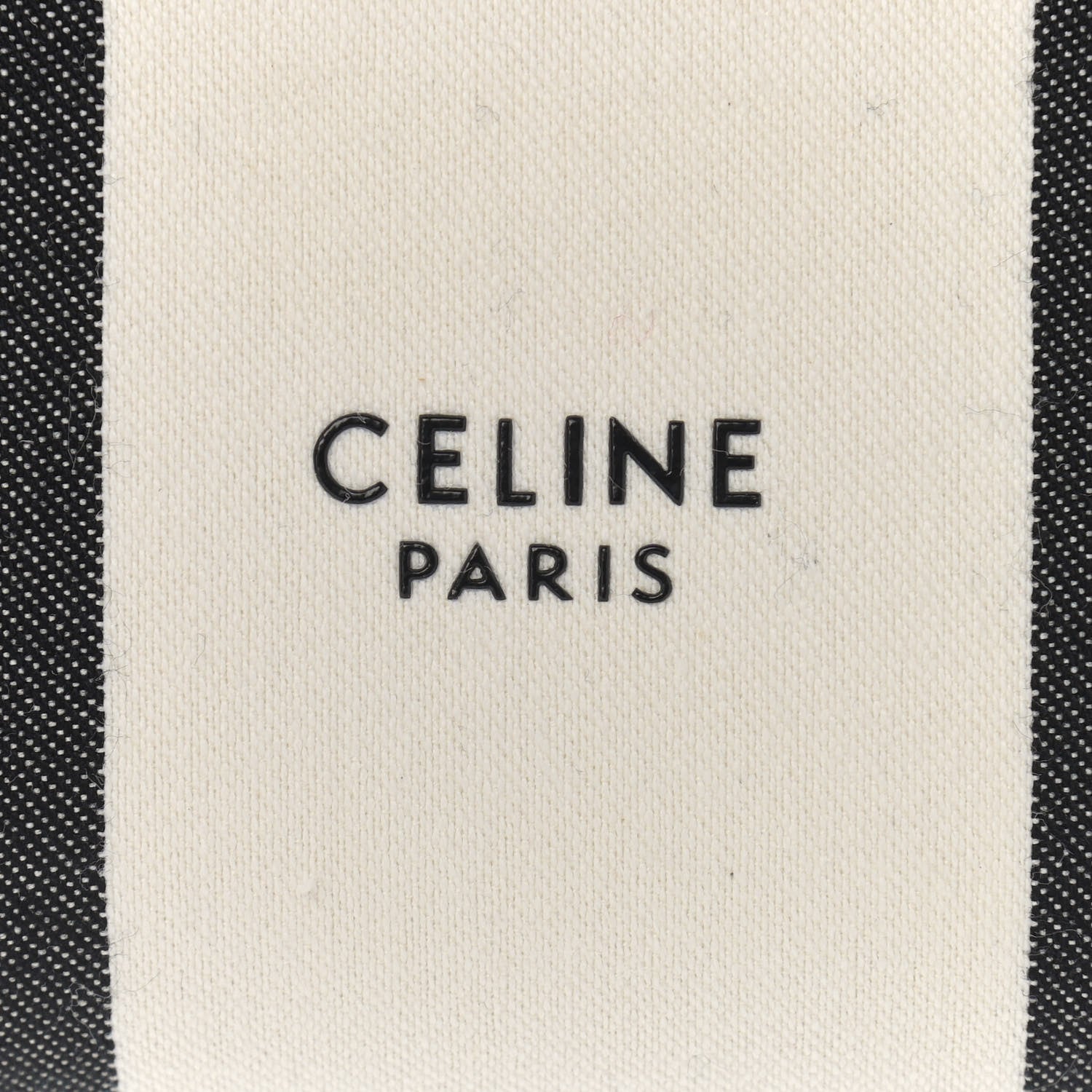 Celine Textured Canvas Small Sangle Bucket Bag Black 5 of 10