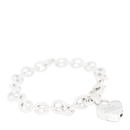 Tiffany Sterling Silver Heart Lock Charm Bracelet 1 of 3