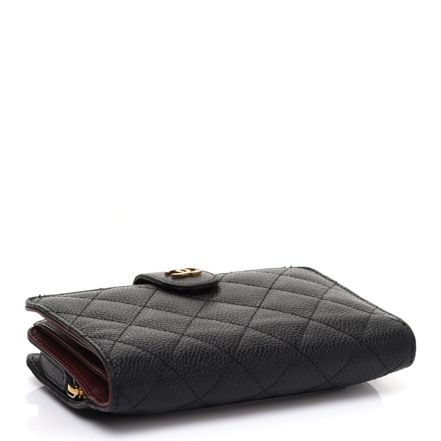 Caviar Quilted CC French Wallet Black