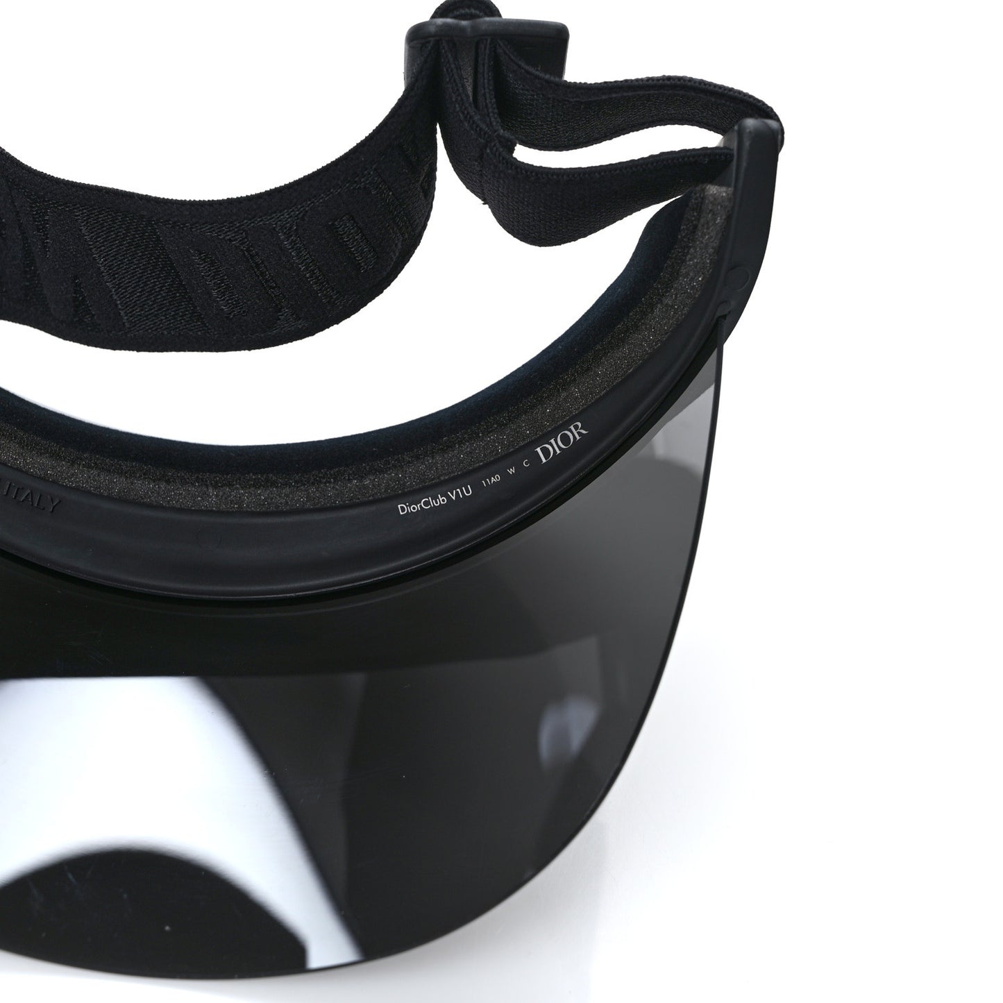 Mirrored DiorClubV1U Sun Visor Black