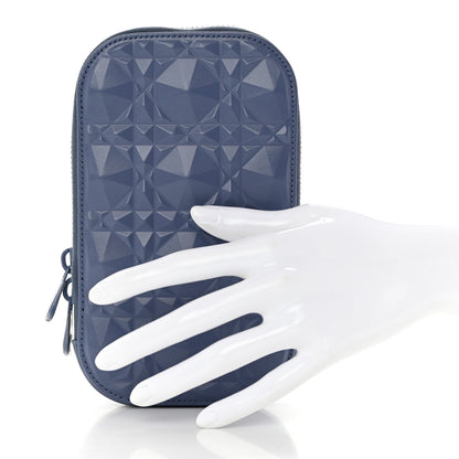 Christian Dior Calfskin Cannage Diamond Cannage Phone Holder Blue 2 of 7