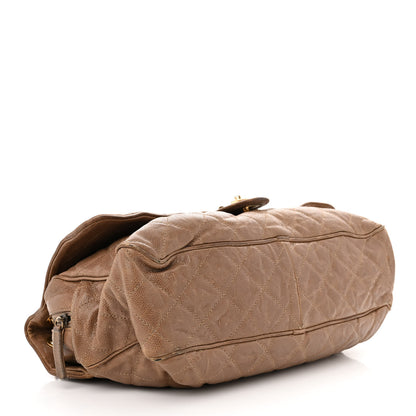 Chanel Crumpled Caviar Quilted Large Shiva Flap Beige 4 of 16