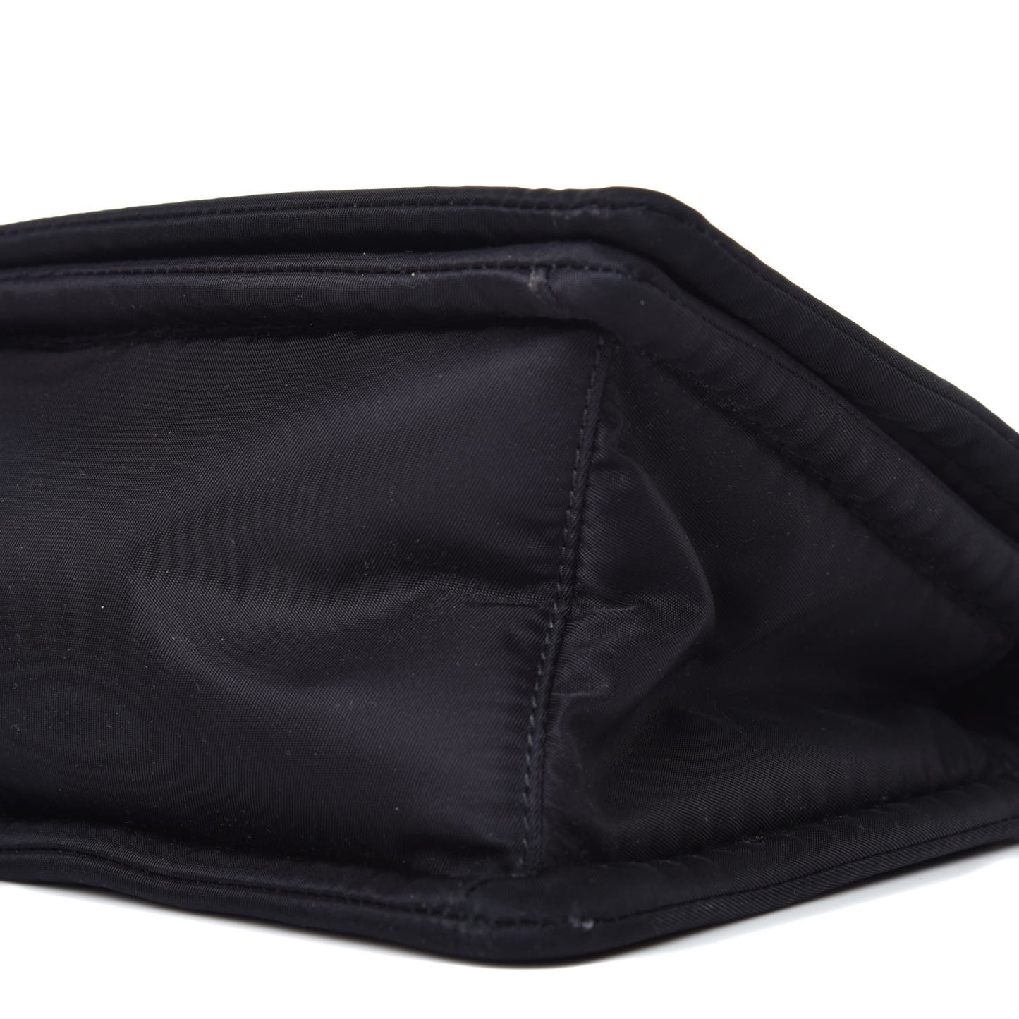 Nylon Tessuto Chain Shoulder Bag Black