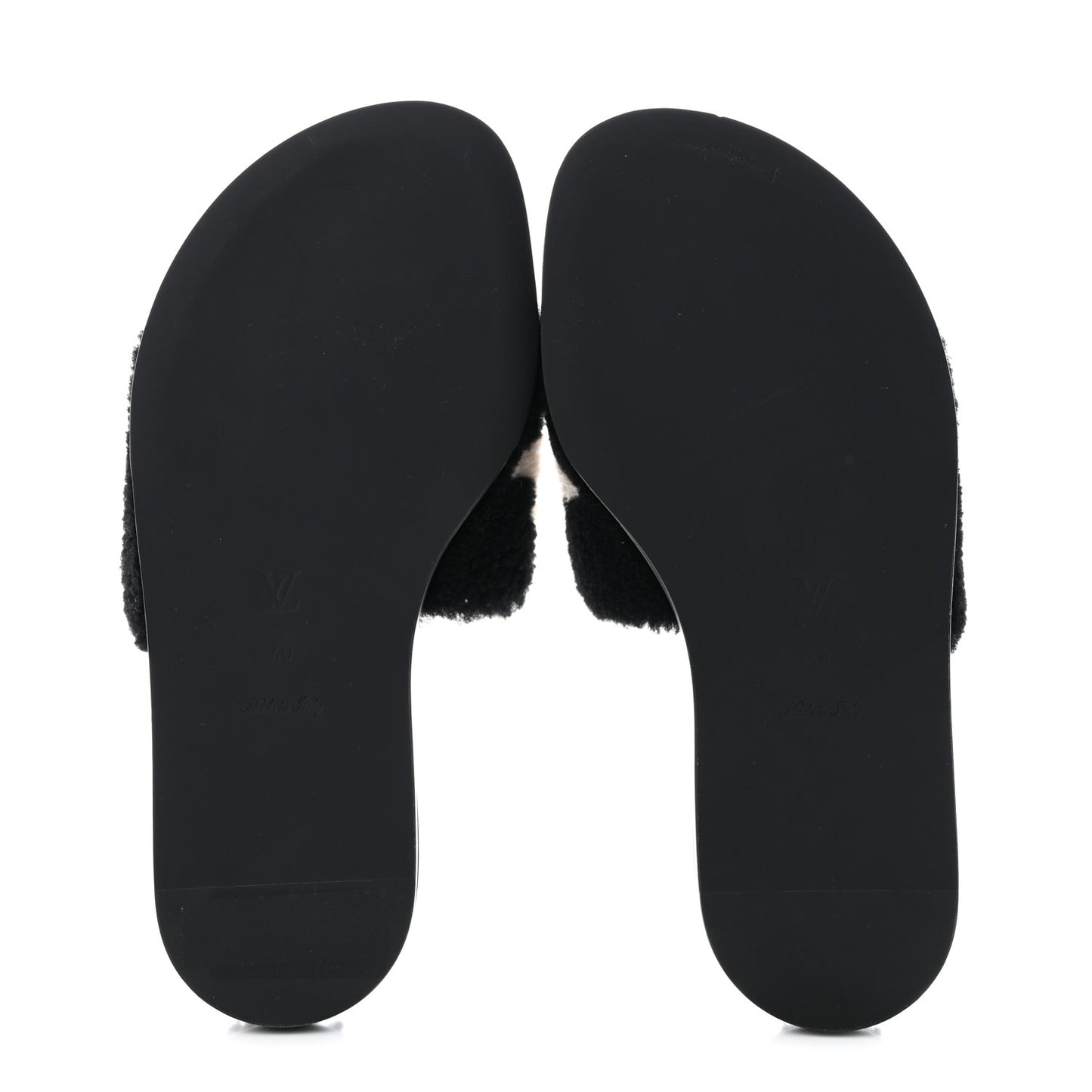Shearling Magnetic Flat Mule 40 Black