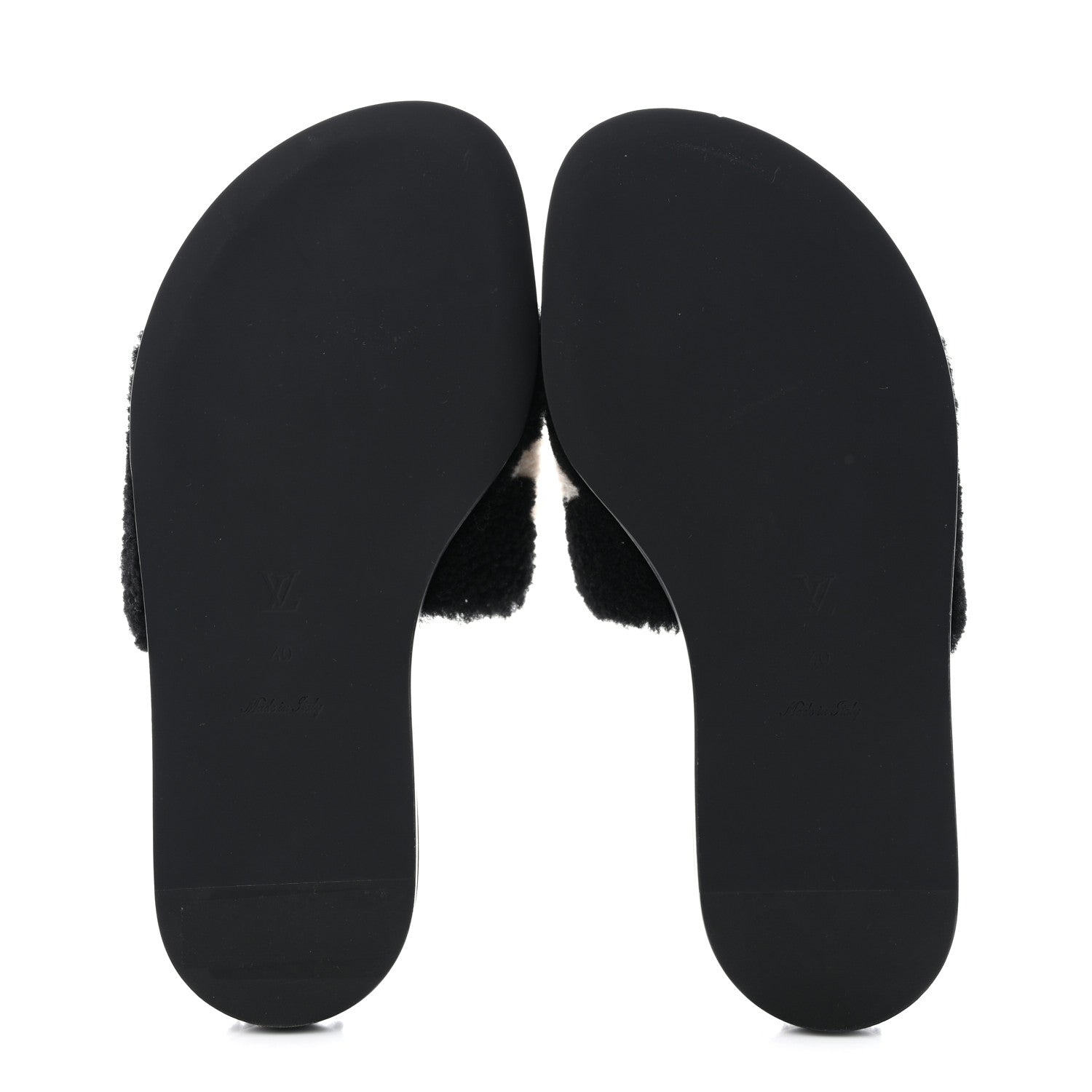 Louis Vuitton Shearling Magnetic Flat Mule 40 Black 5 of 8