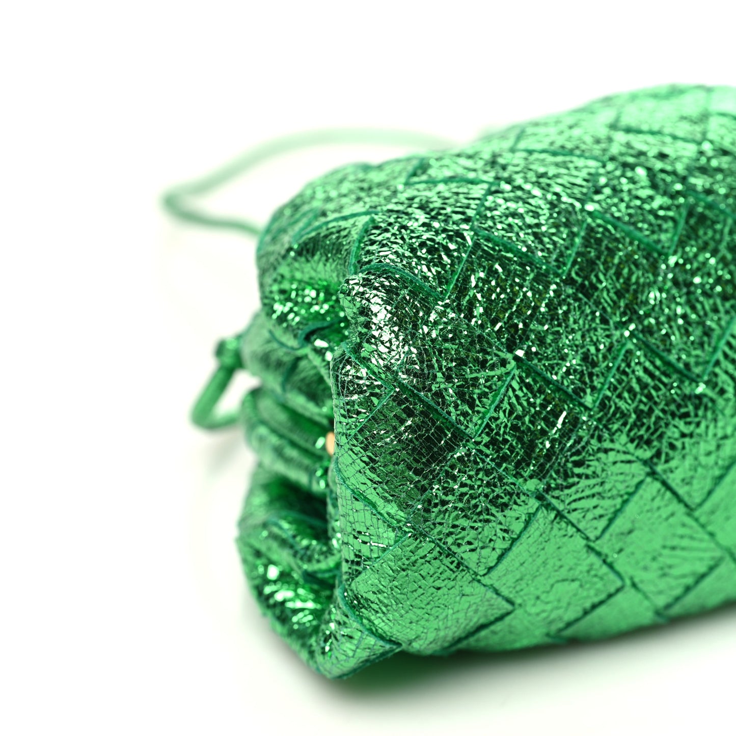 Metallic Nappa Intrecciato The Mini Pouch Parakeet