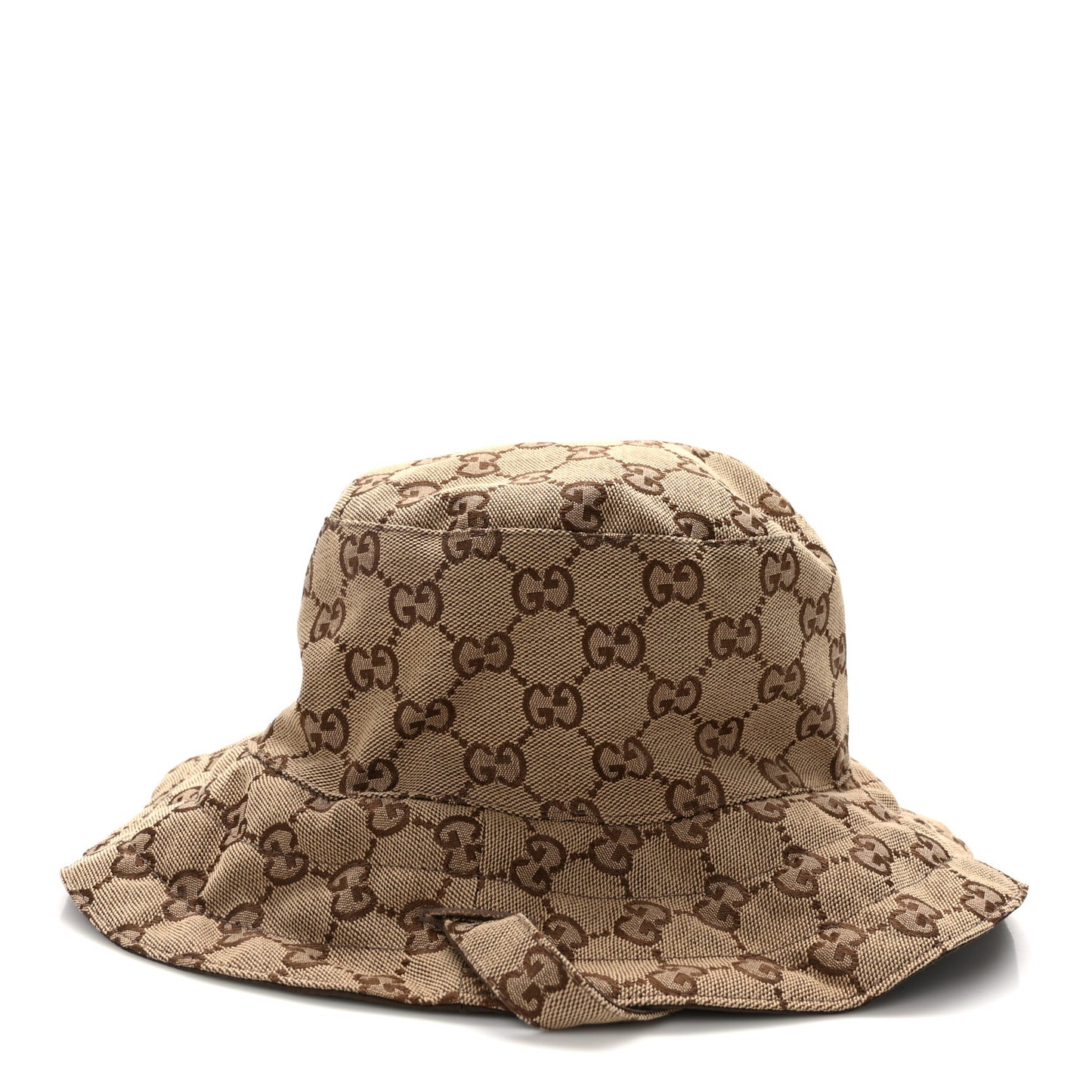 Canvas Monogram Reversible Bucket Hat Brown