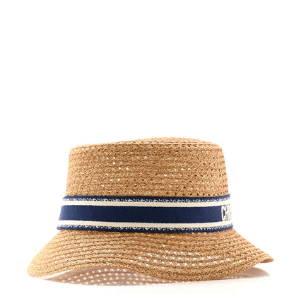 Christian Dior Straw Bucket Hat 57 Natural 5 of 8