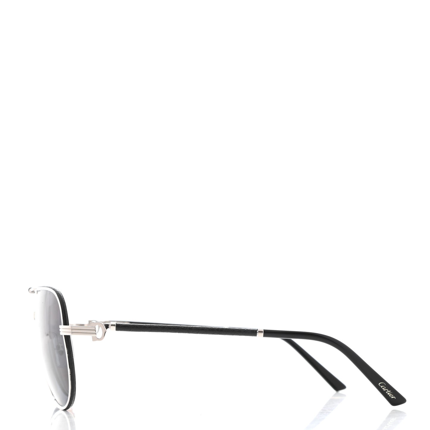 Panthere De Cartier Aviator Sunglasses Silver