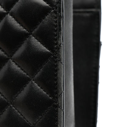 Saint Laurent Lambskin Mixed Matelasse Triquilt Small Monogram Satchel Black 18 of 22