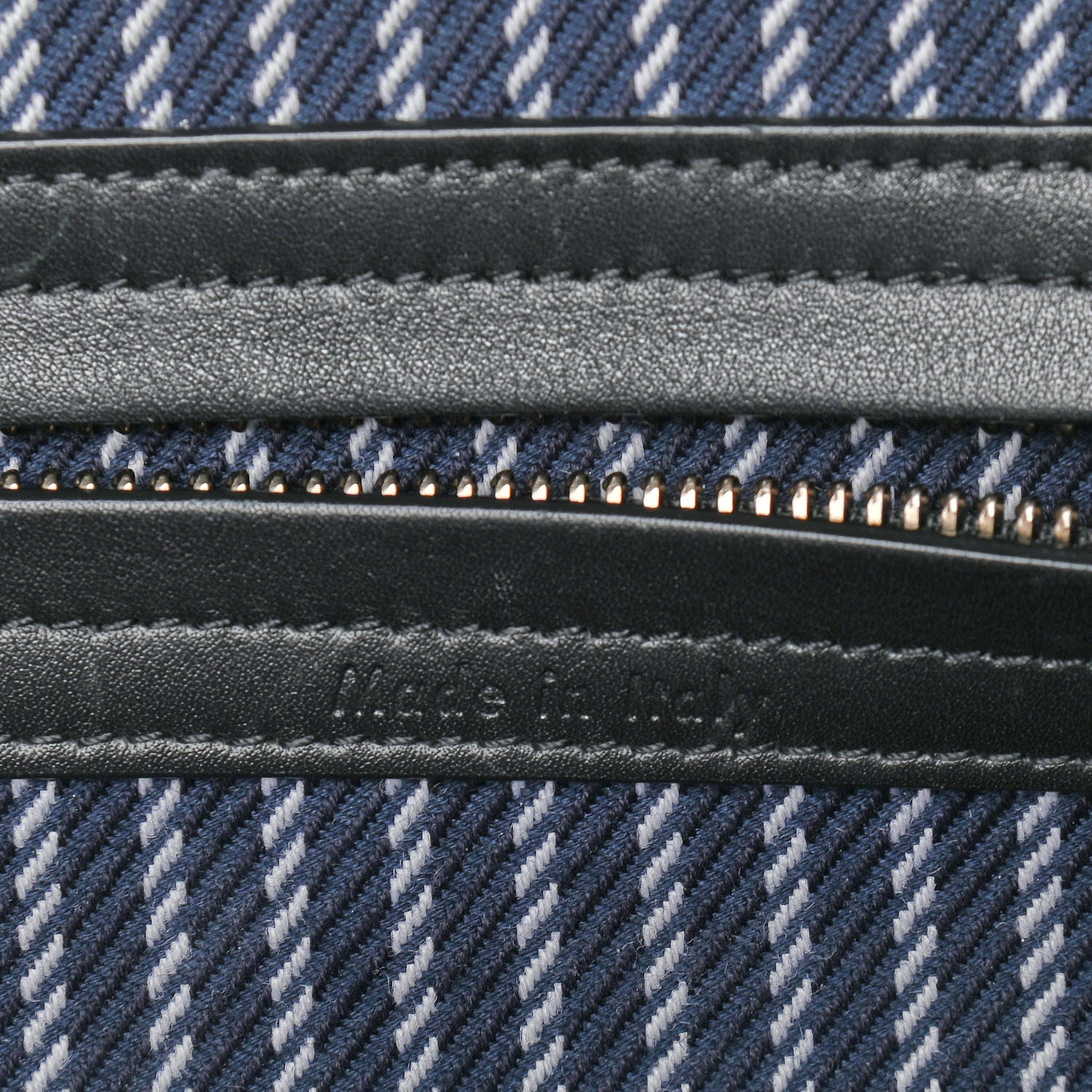 Celine Cotton Canvas Striped Phantom Luggage Navy White 6 of 9